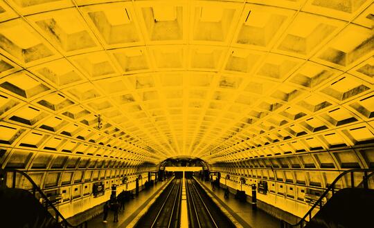Shot of roof at train station